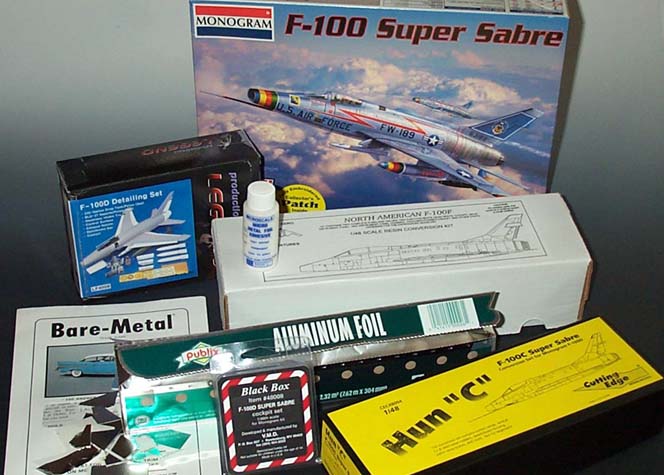 Photograph of Super Sabre modeling supplies
