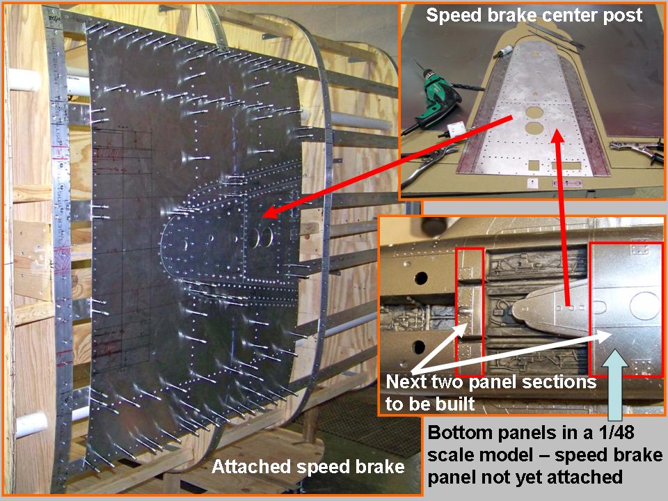 Composite picture of the attached speed brake panels. 
            Click on the picture to enlarge it.