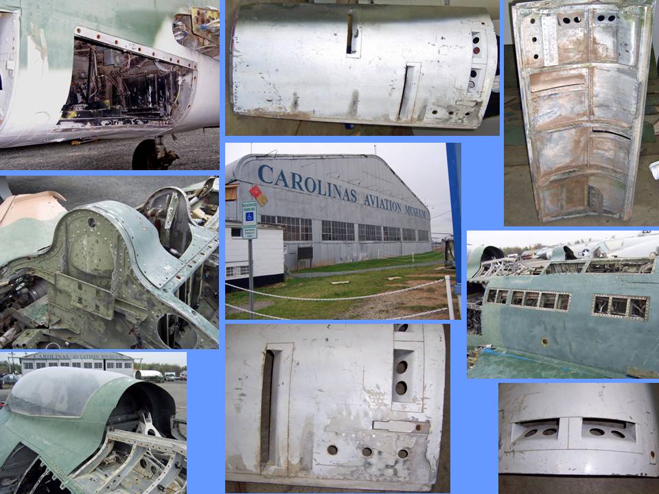 Picture of some F-100D skin panels in the warehouse. Click on the picture to enlarge it.