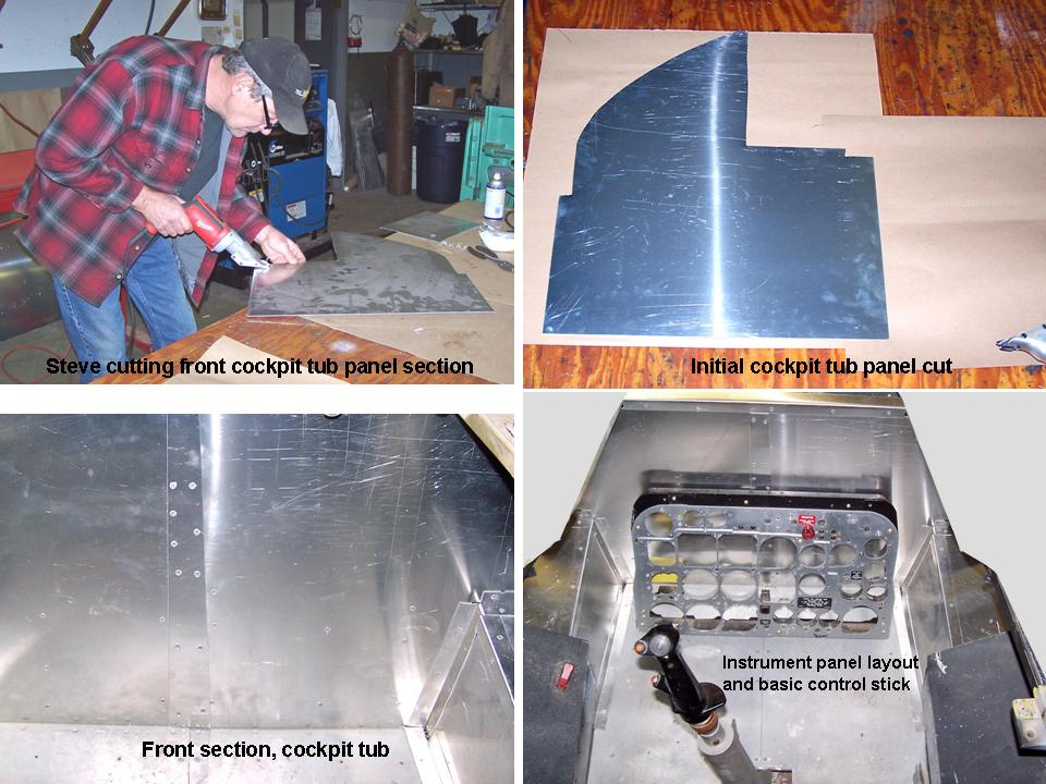 Making the first cockpit tub sections. Click on the picture to enlarge it.