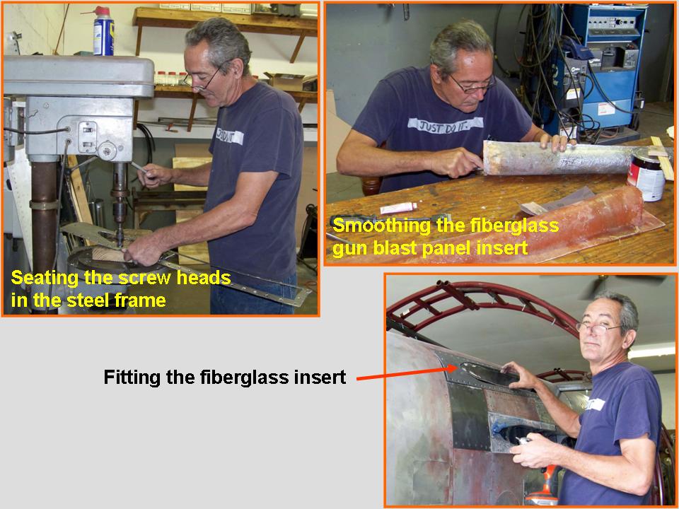 A composite picture of a new technique for making the blast panels. 
            Click on the picture to enlarge it.