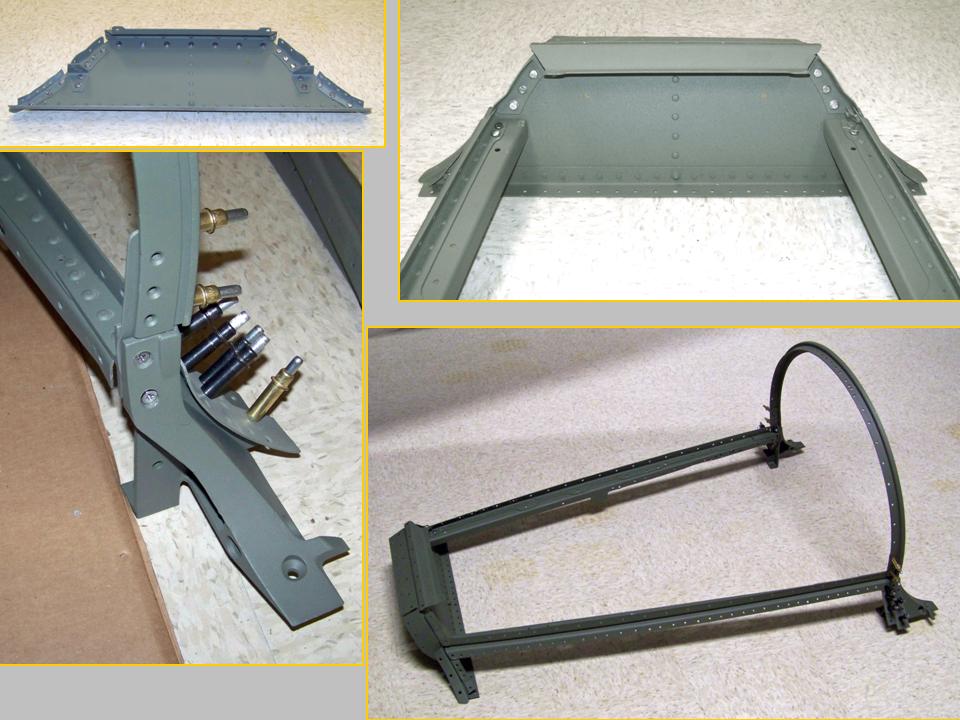 Windscreen frame sub-assemblies . Click on the picture to enlarge it.